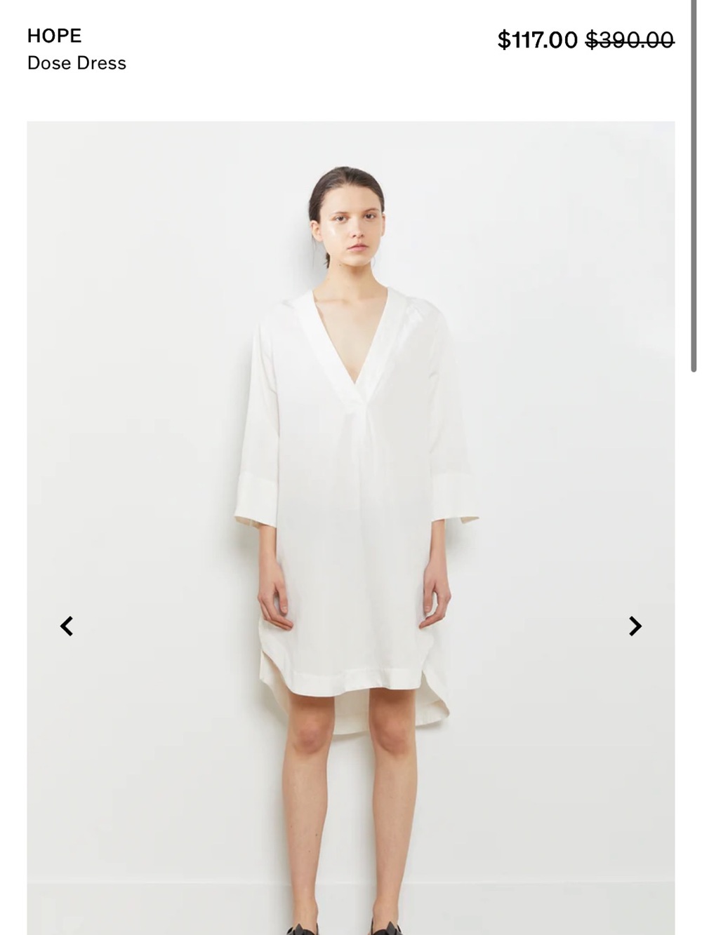 HOPE Stockholm black linen long sleeve dress